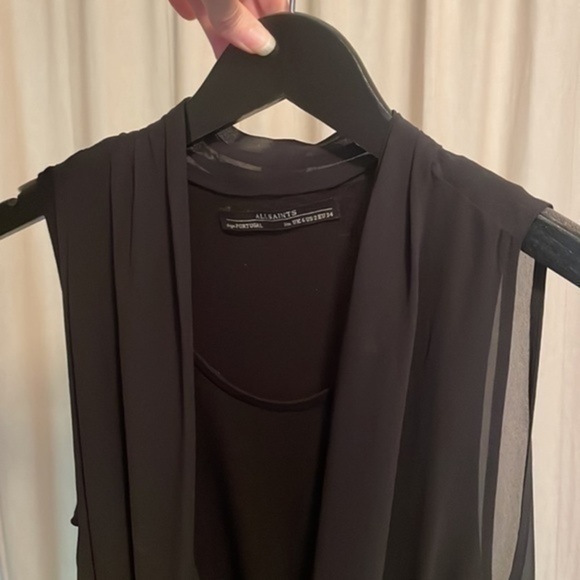 All Saints Abi dress black size 2 - Picture 3 of 13